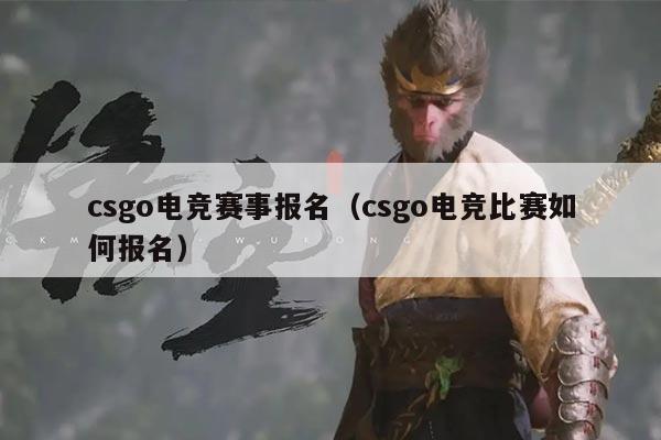 csgo电竞赛事报名(csgo电竞比赛如何报名)