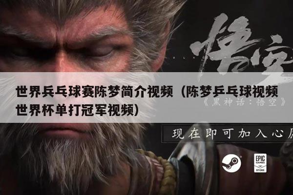 世界兵乓球赛陈梦简介视频（陈梦乒乓球视频世界杯单打冠军视频）